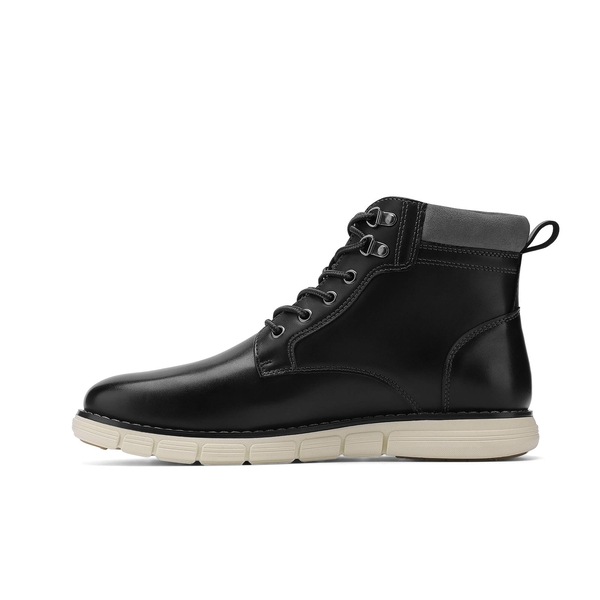 Men's Vegan Leather Chukka Boots - BLACK - 1